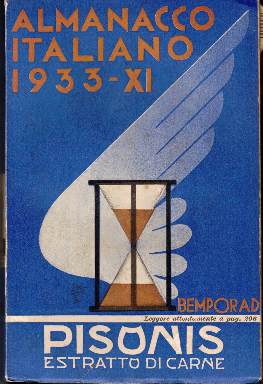 ALMANACCO ITALIANO. VOLUME XXXVIII PER L'ANNO 1933 (XI DELL'E.F.). - …