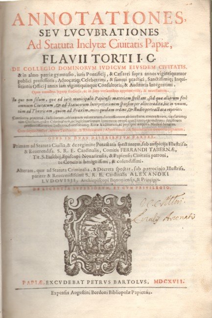 ANNOTATIONES SEU LUCUBRATIONES AD STATUTA INCLYTAE CIVITATIS PAPIAE... - Cum …