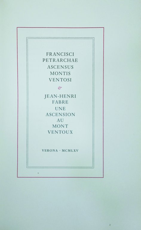 ASCENSUS MONTIS VENTOSI - UNE ASCENSION AU MONT VENTOUX.