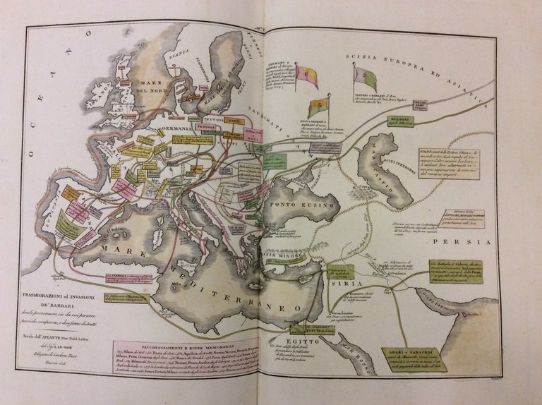 ATLANTE STORICO, GEOGRAFICO, GENEALOGICO, CRONOLOGICO E LETTERARIO. - Corretto, ampliato …
