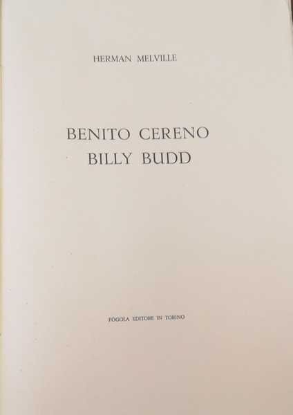 BENITO CERENO, BILLY BUDD.