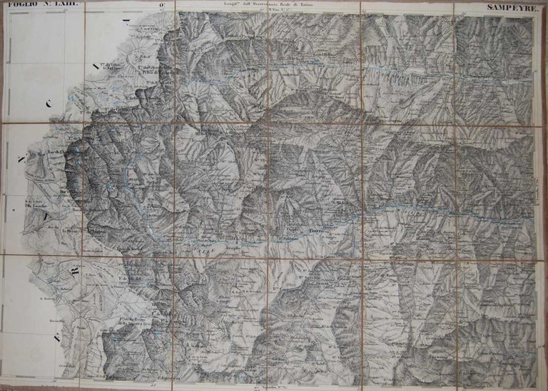 CARTA GEOGRAFICA DELLA PROVINCIA DI CUNEO.