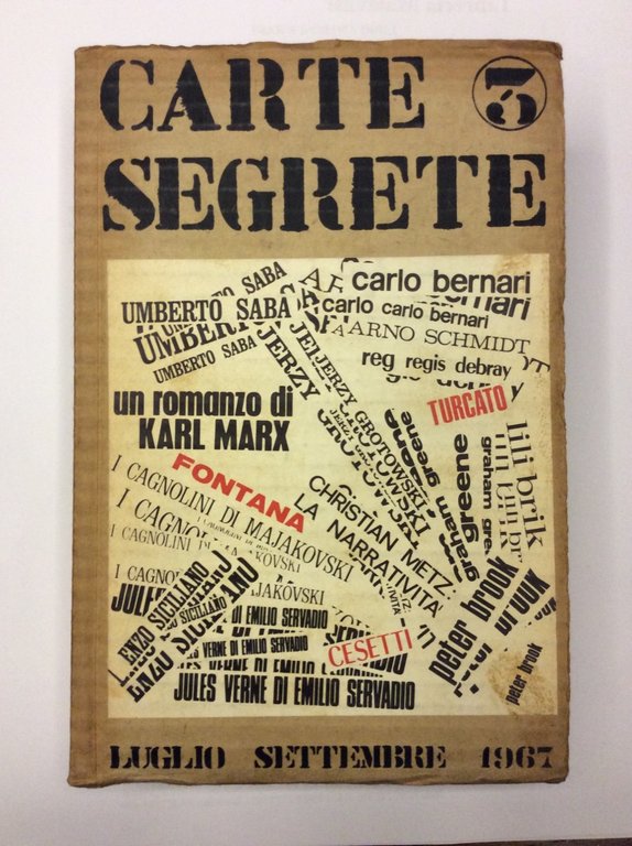 CARTE SEGRETE. - Rivista Trimestrale di Lettere ed Arti, Anno …