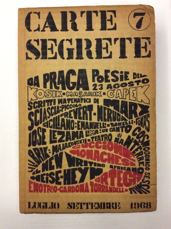 CARTE SEGRETE. ANNO II - LUGLIO-SETTEMBRE 1968 - N. 7. …