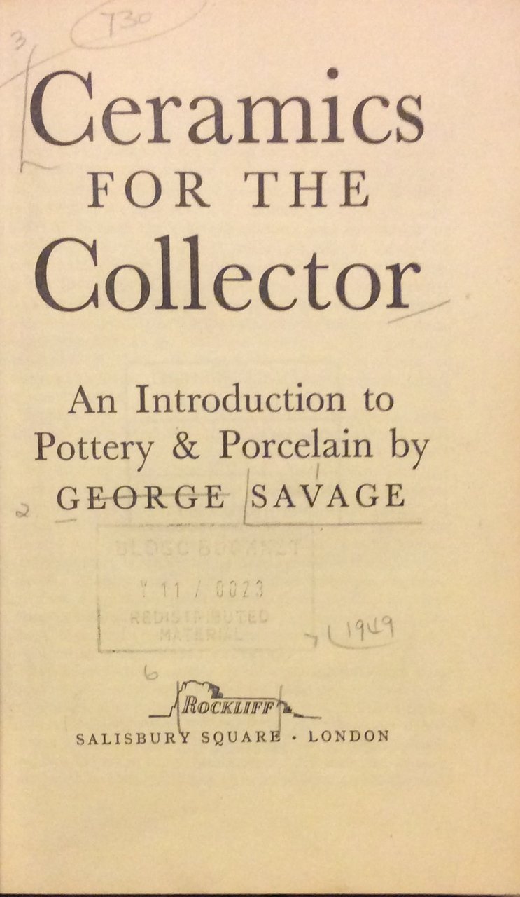 CERAMICS FOR THE COLLECTOR.