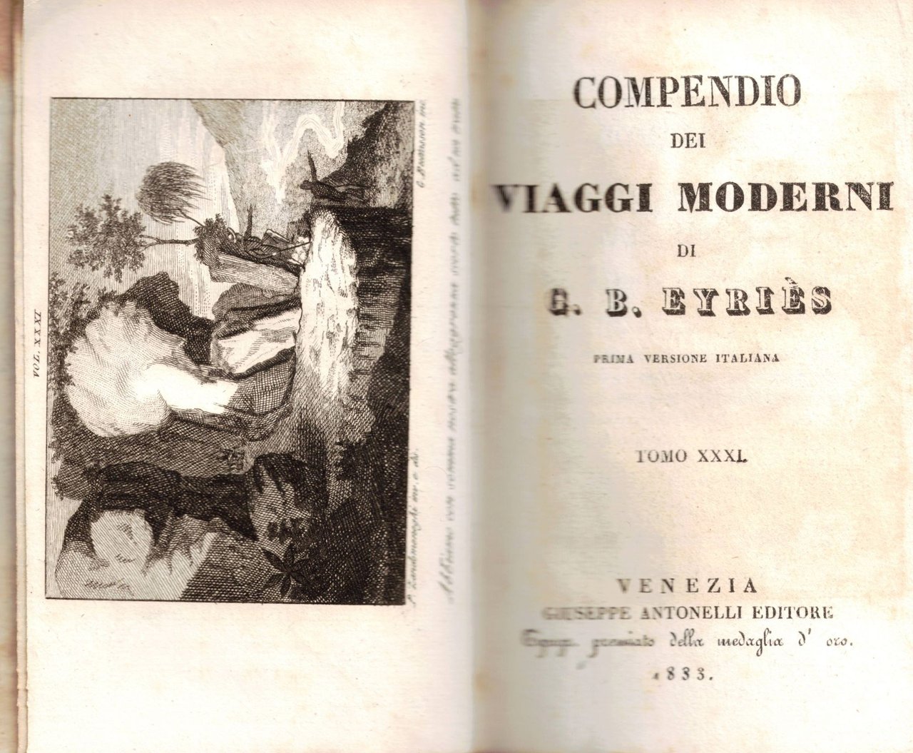 COMPENDIO DEI VIAGGI MODERNI. TOMO XXXI (31) & TOMO XXXII …