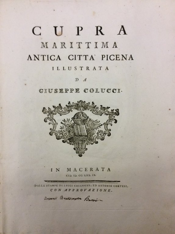 CUPRA MARITTIMA ANTICA CITTA' PICENA.