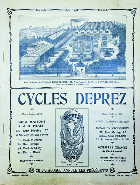 CYCLES "DEPREZ" - CATALOGUE.