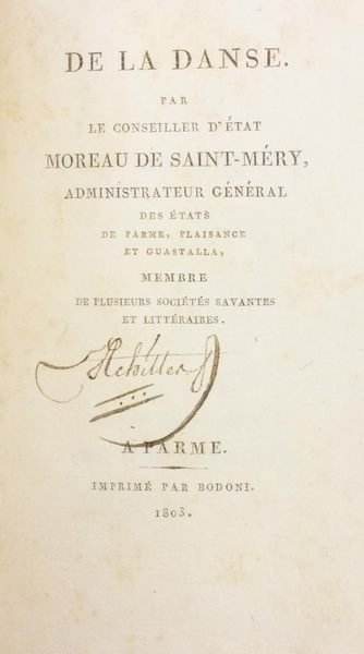 DE LA DANSE.