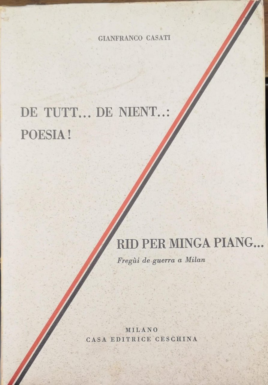 DE TUTT... DE NIENT...: POESIA! RID PER MINGA PIANG... FREGÙI …