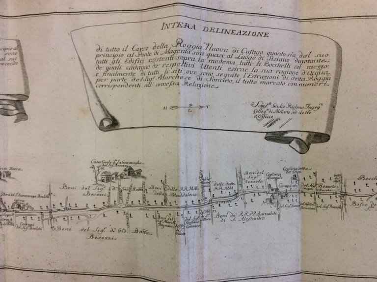 DELINEAZIONE, E RELAZIONE FATTA DALL'INGEGNERE COLLEGIATO DI MILANO GIULIO RICCHINO, …