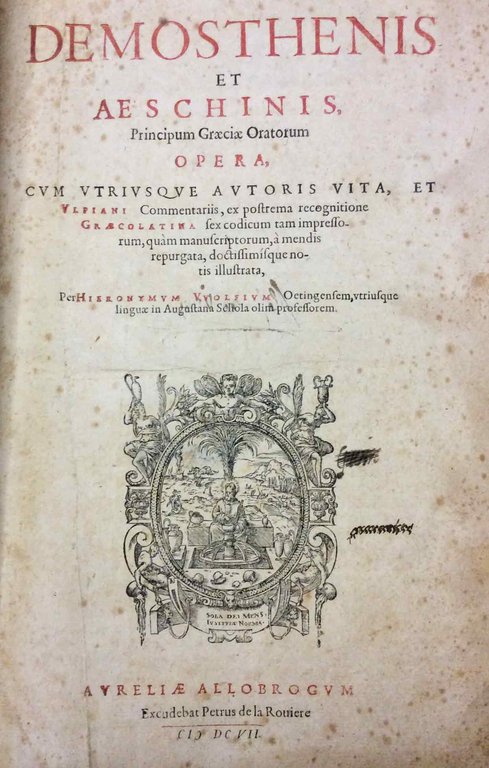 DEMOSTHENIS ET AESCHINIS PRINCIPUM GRAECIAE ORATORUM OPERA.