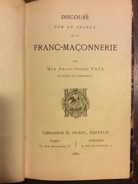 DISCOURS SUR LE SECRET DE LA FRANC-MAÇONNERIE.