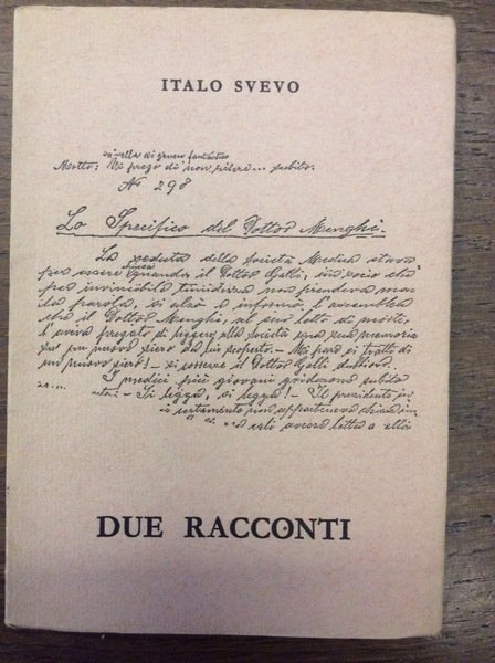 DUE RACCONTI. - La Tribu' - Lo specifico del dottor …