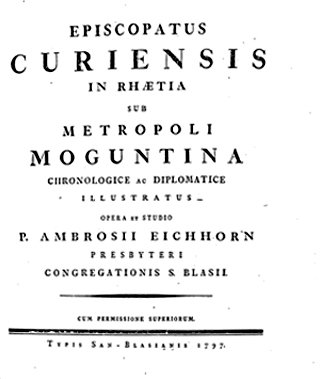 EPISCOPATUS CURIENSIS IN RHAETIA SUB METROPOLI MOGUNTINA.