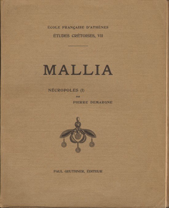 ETUDES CRETOISES. - Ecole Française d'Athènes.