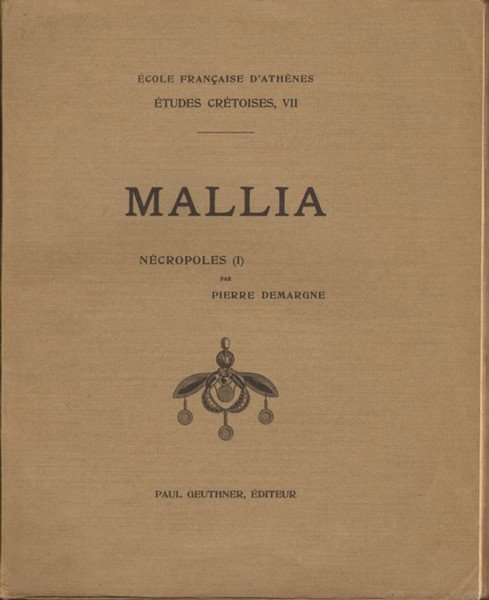 ETUDES CRETOISES. - Ecole Française d'Athènes.