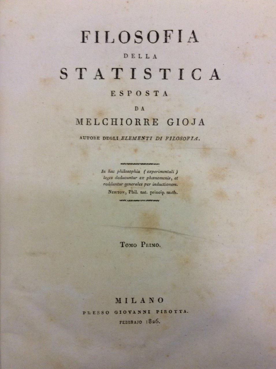 FILOSOFIA DELLA STATISTICA. | Immagine principale