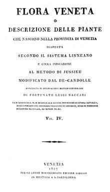 FLORA VENETA O DESCRIZIONE DELLE PIANTE CHE NASCONO NELLA PROVINCIA …