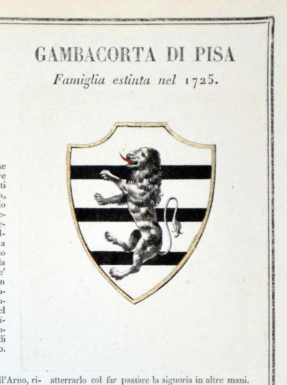 GAMBACORTA DI PISA. - Famiglie celebri italiane.