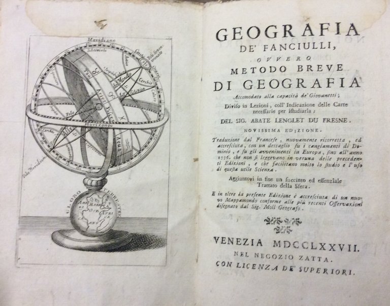 GEOGRAFIA DE' FANCIULLI, OVVERO METODO BREVE DI GEOGRAFIA ACCOMODATO ALLA …