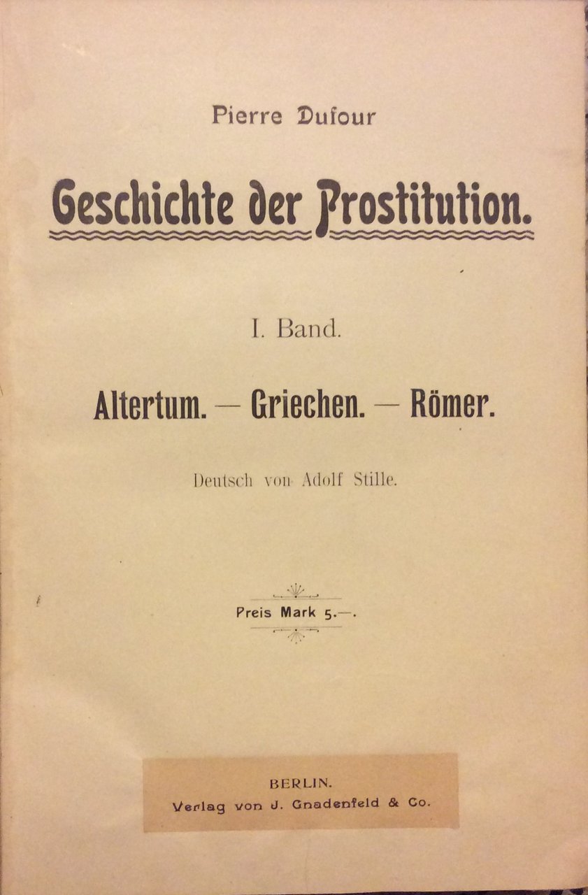 GESCHICHTE DER PROSTITUTION.