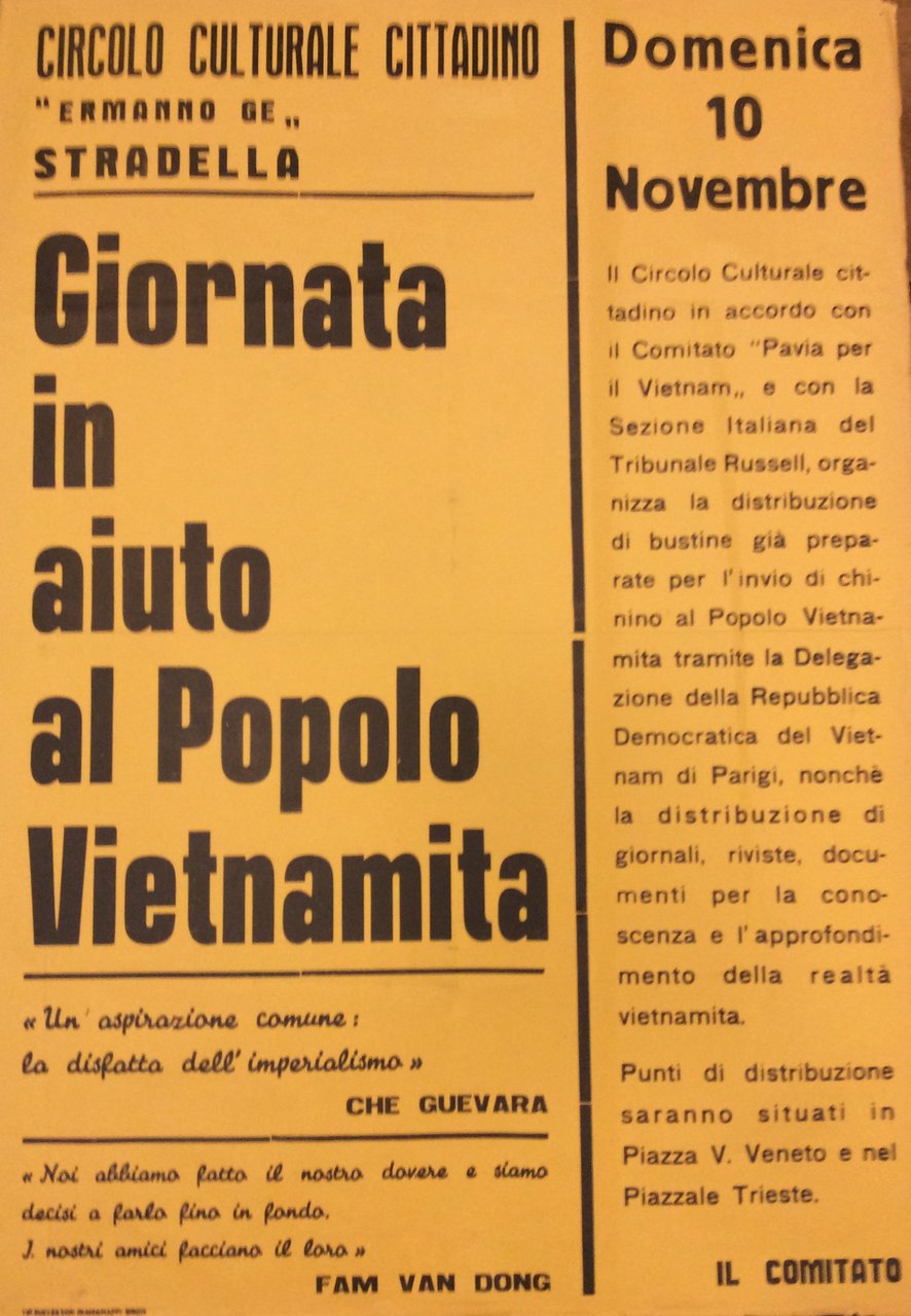 GIORNATA IN AIUTO AL POPOLO VIETNAMITA. - Domenica 10 Novembre.