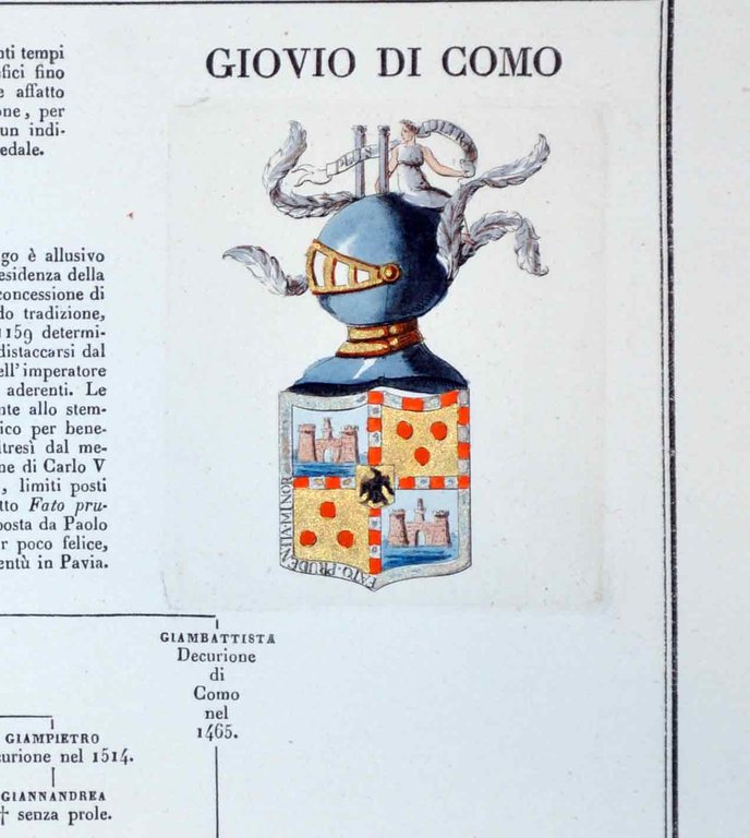 GIOVIO DI COMO. - Famiglie celebri italiane.