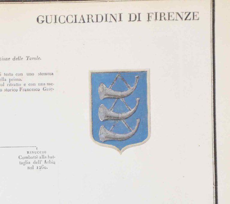 GUICCIARDINI DI FIRENZE. - Famiglie celebri italiane.