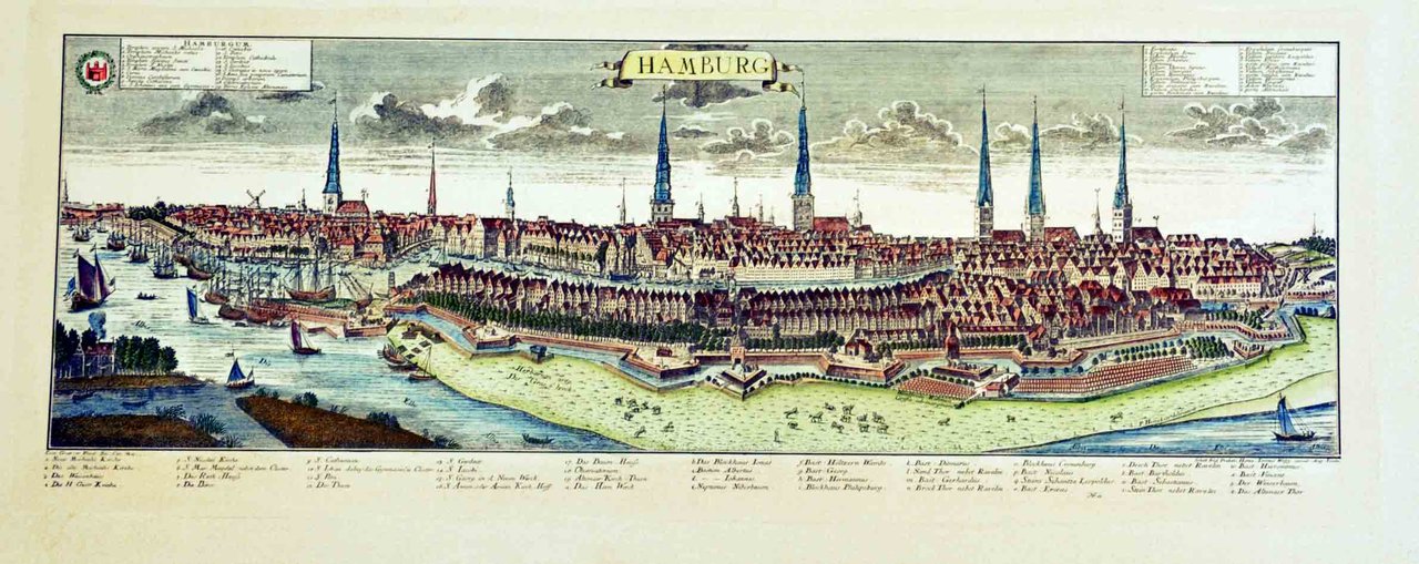 HAMBURG (AMBURGO). - (Riproduzione di stampa d'epoca).