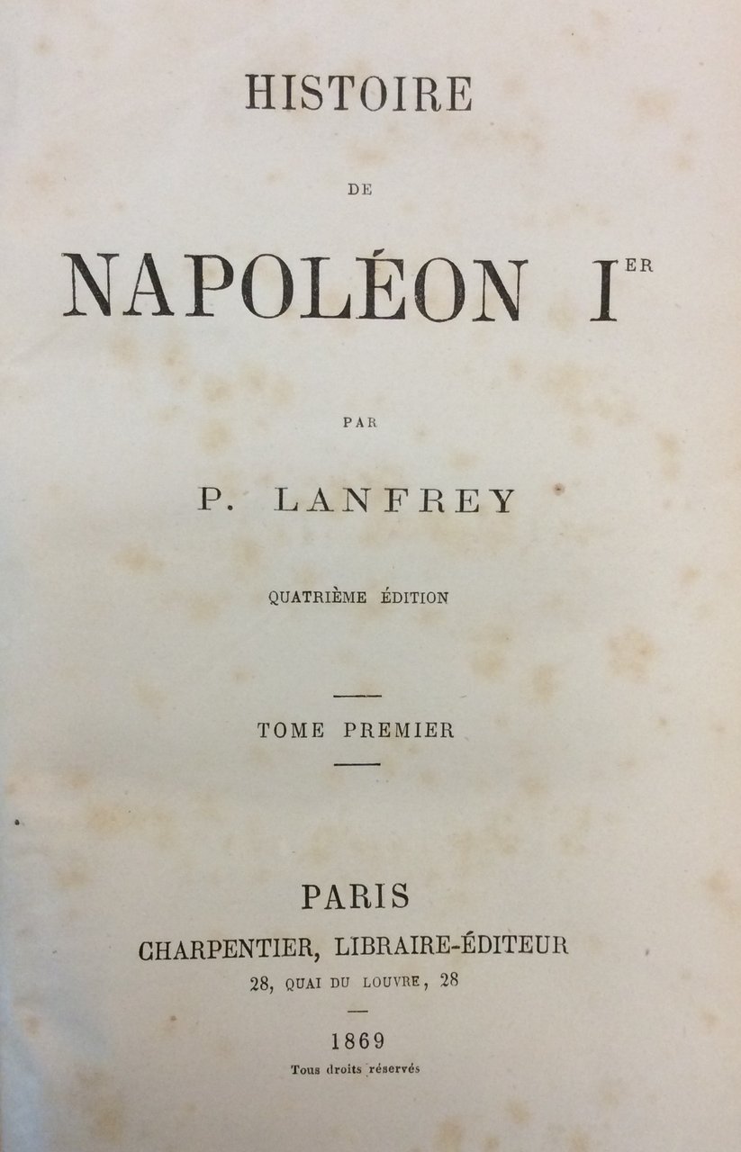 HISTOIRE DE NAPOLEON I.