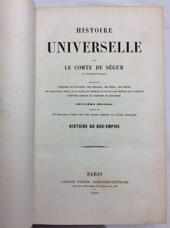 HISTOIRE UNIVERSELLE.