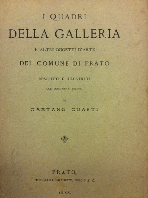 I QUADRI DELLA GALLERIA E ALTRI OGGETTI D'ARTE DEL COMUNE …