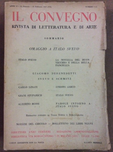 IL CONVEGNO. ANNO X. ANNATA COMPLETA 1929. - Rivista di …