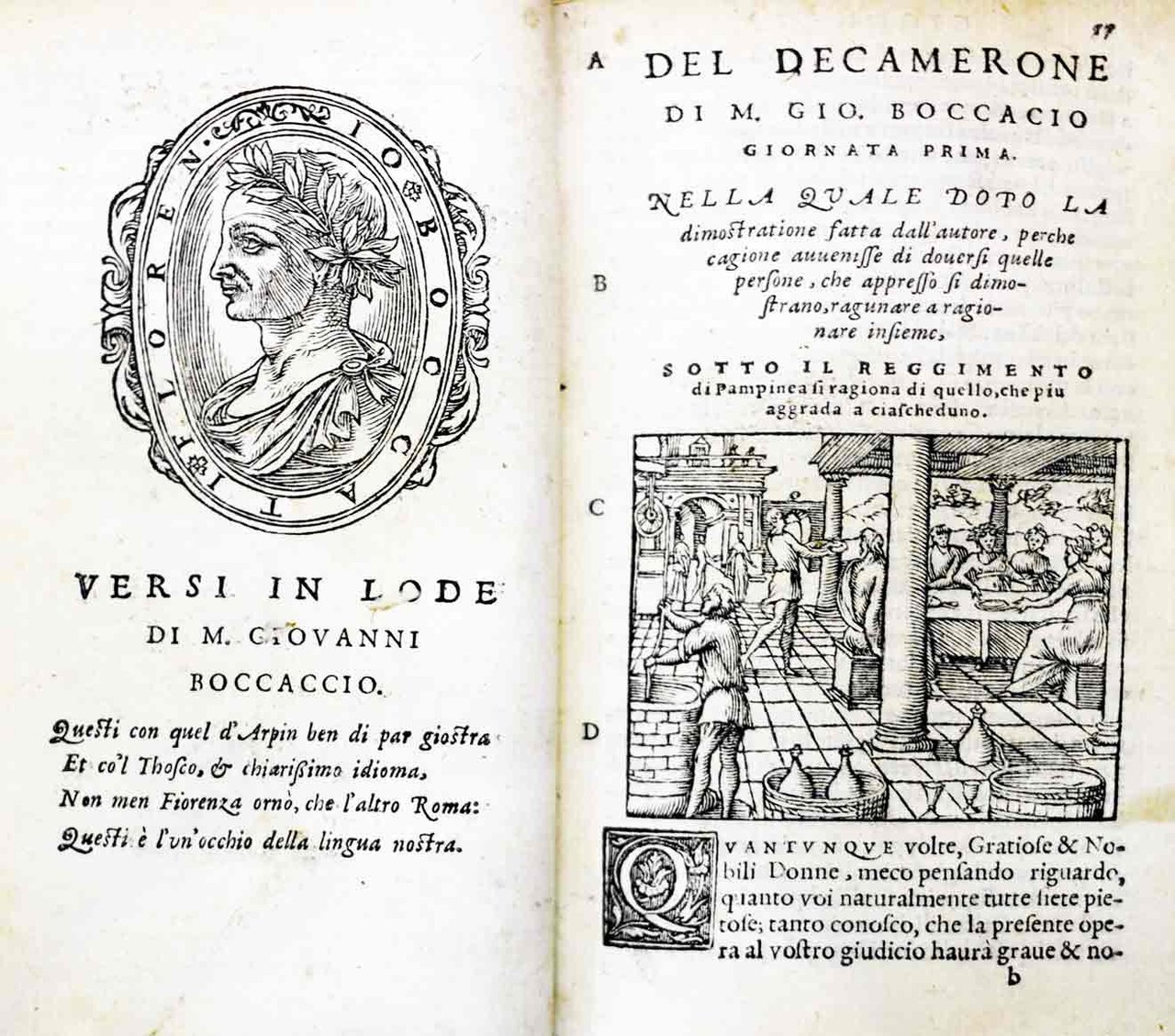 IL DECAMERONE. - Nuovamente stampato, con un raccoglimento di tutte …