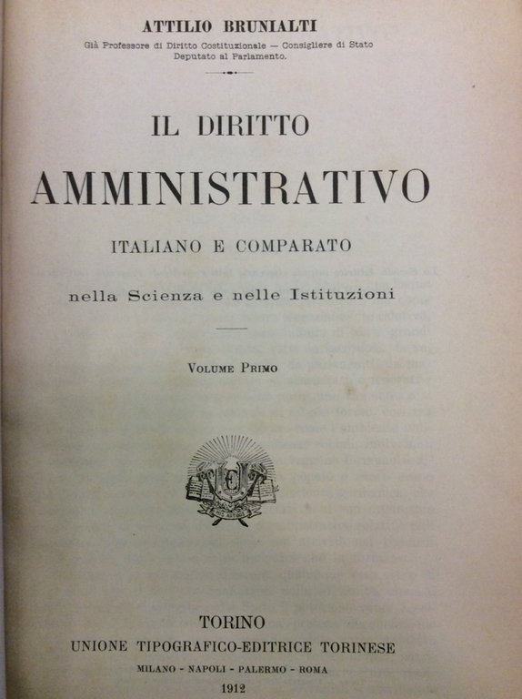 IL DIRITTO AMMINISTRATIVO ITALIANO E COMPARATO NELLA SCIENZA DELLE ISTITUZIONI. …