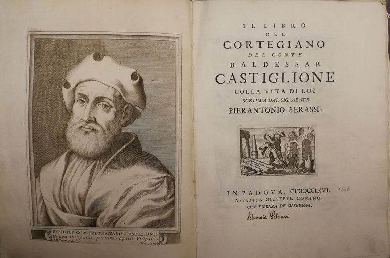 IL LIBRO DEL CORTEGIANO. - Colla vita di lui scritta …