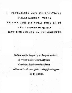 IL PETRARCHA CON L'ESPOSITIONE D'ALESSANDRO VELLUTELLO E CON PIU UTILI …