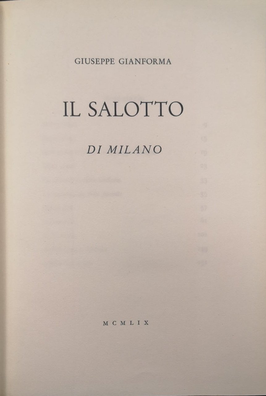 IL SALOTTO DI MILANO.