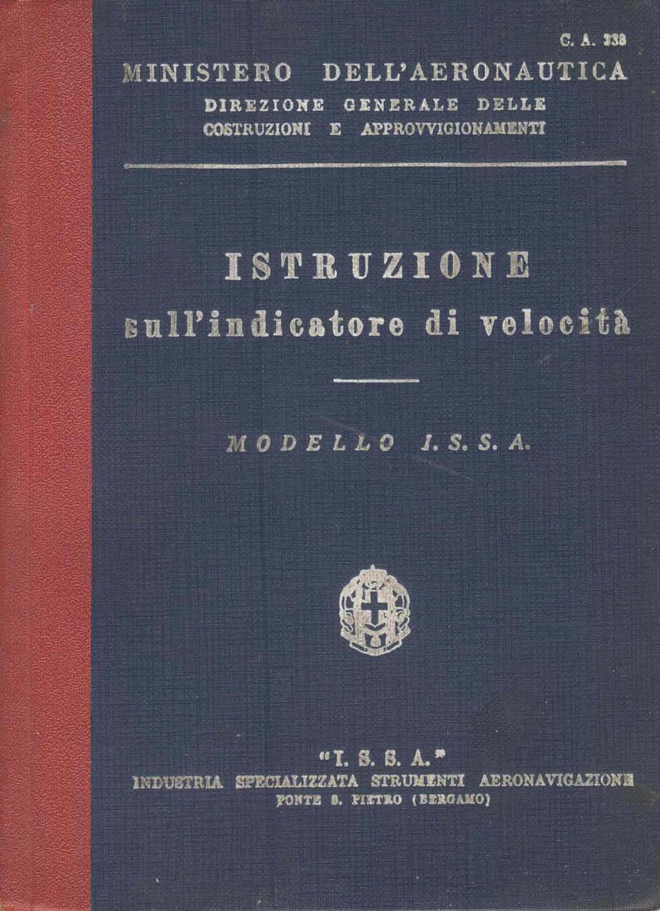 ISTRUZIONE SULL'INDICATORE DI VELOCITA'. - Modello I.S.S.A.