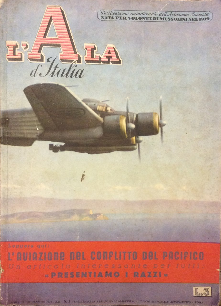 L'ALA D'ITALIA. N. 2 - 16-31 GENNAIO 1943. - La …