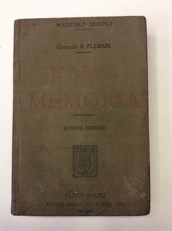 L'ARTE DELLA MEMORIA. - Sua storia e teoria (parte scientifica) … | Immagine Gallery 3