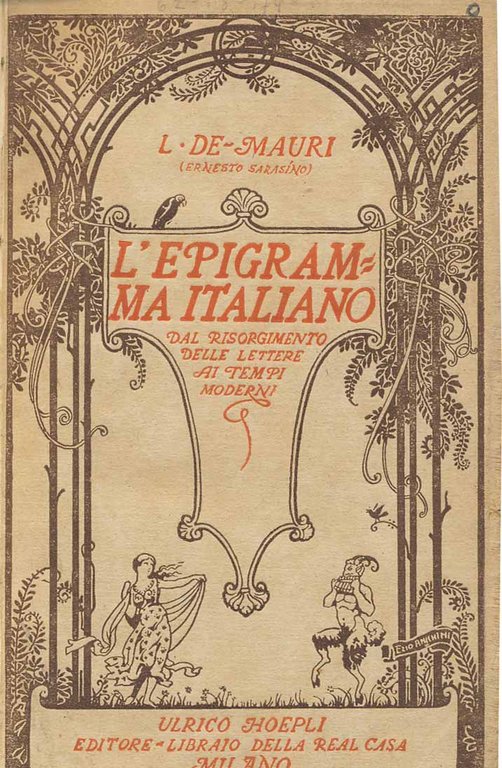 L'EPIGRAMMA ITALIANO DAL RISORGIMENTO DELLE LETTERE AI TEMPI MODERNI. - …