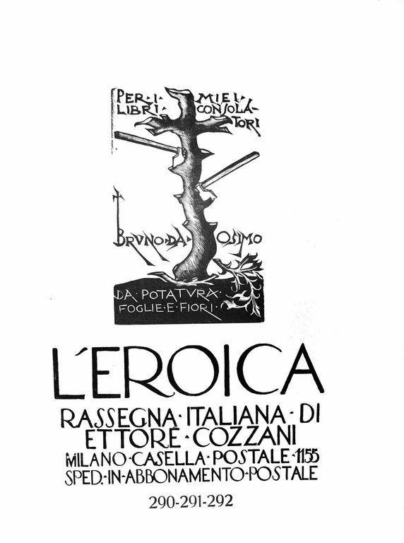 L'EROICA. 1942 (Anno XXXII) QUADERNO 290 - 291 - 292. …