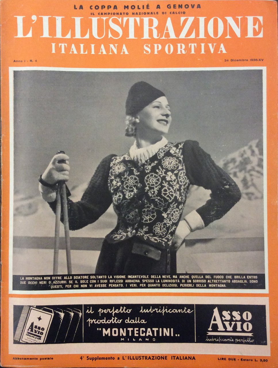 L'ILLUSTRAZIONE ITALIANA SPORTIVA. N. 4 - 24 DICEMBRE 1936 (ANNO …