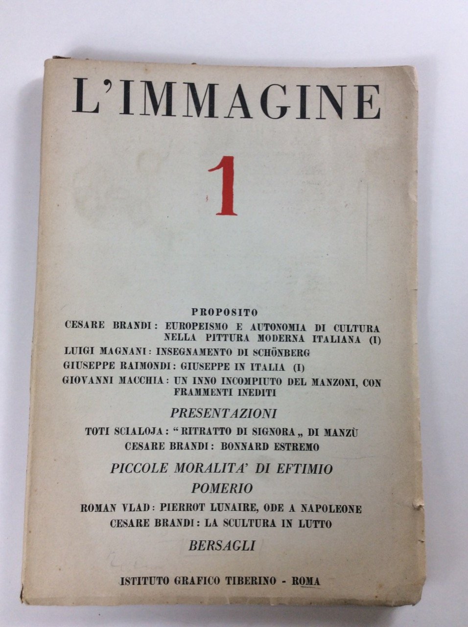 L'IMMAGINE. - Rivista di Arte di Critica e di Letteratura.