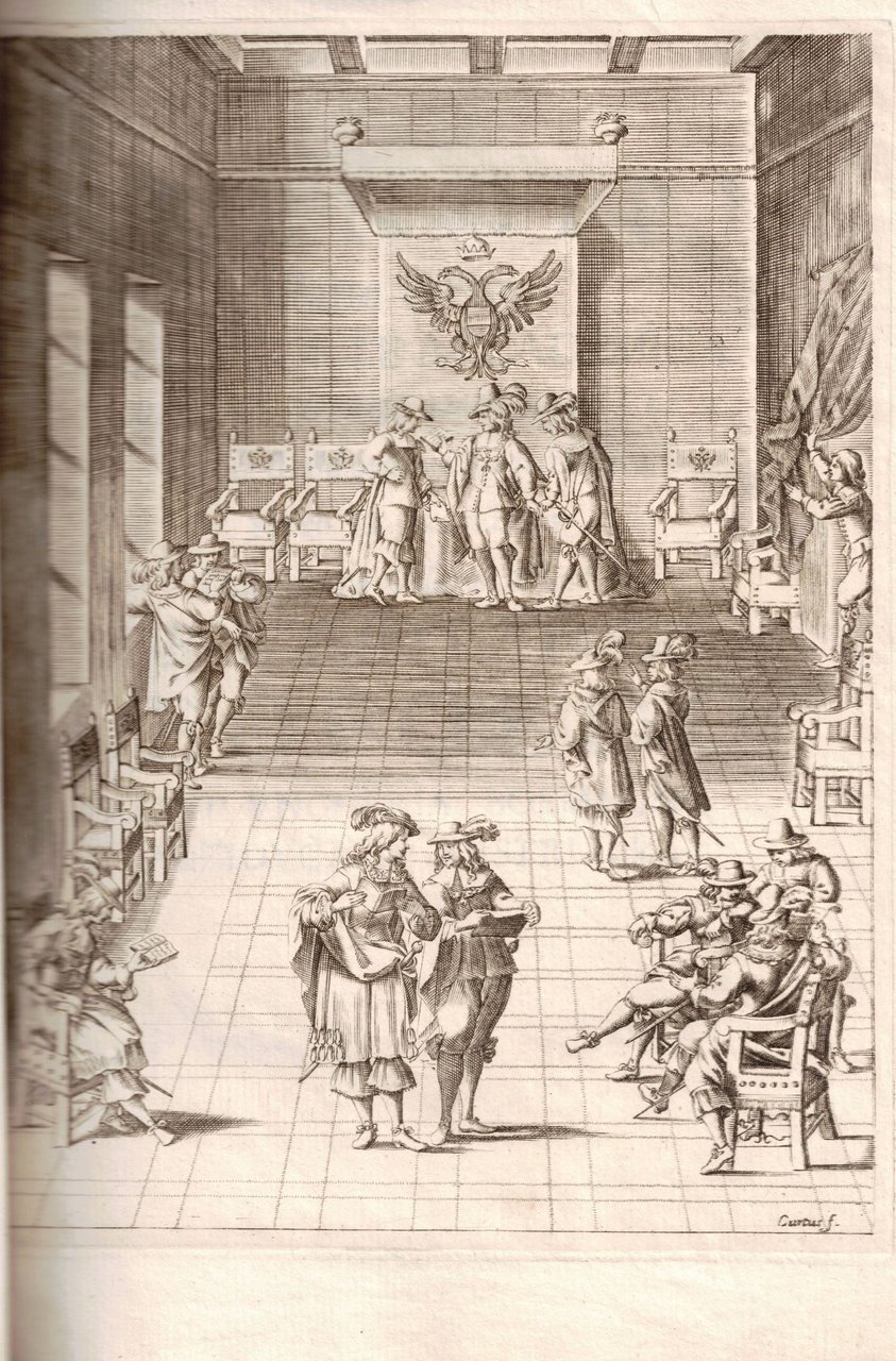 LA CORTE ACCADEMICA. - Divisa in Prencipi, Cavalieri, e Dame, …