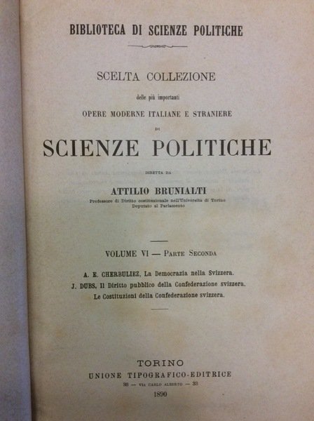 LA DEMOCRAZIA NELLA SVIZZERA - IL DIRITTO PUBBLICO DELLA CONFEDERAZIONE …