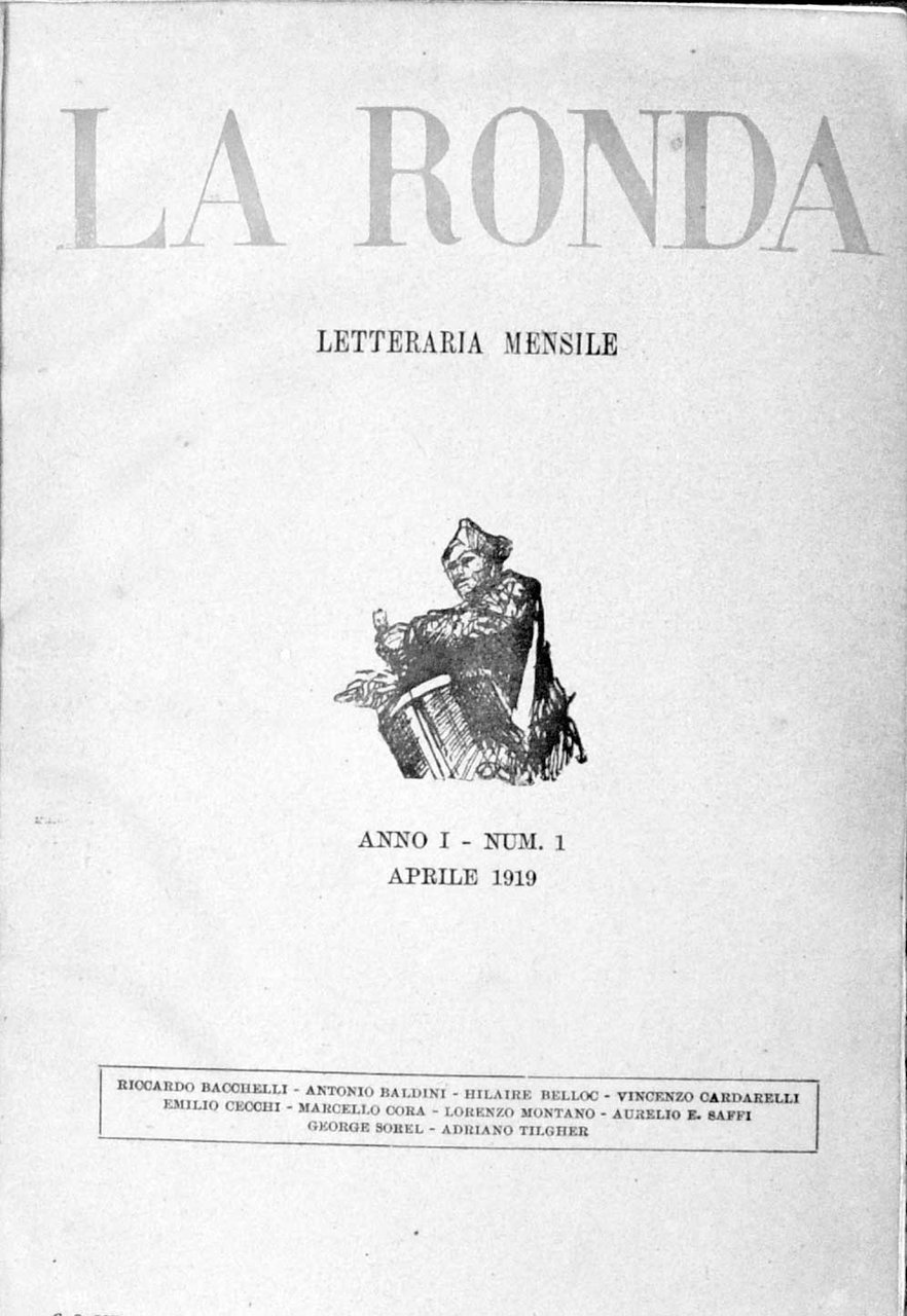 LA RONDA. - Letteraria mensile.