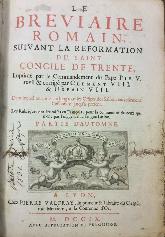 LE BREVIAIRE ROMAIN SUIVANT LA REFORMATION DU SAINT CONCILE DE …